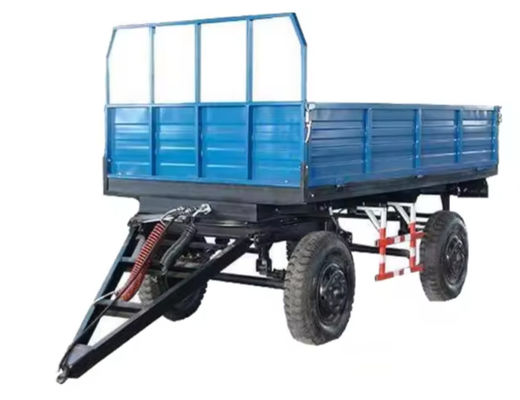 3-15Tons 4 Wheels Agricultural Tipping Trailer Tractor Mounted Trailer Left And Right Dump Farm Trailer