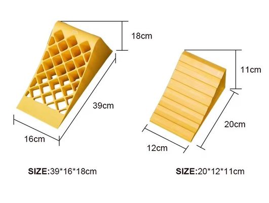 Yellow Plastic HDPE Road Safety Equipment Car Wheel Stopper