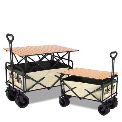Logistics Machines Foldable Camping Cart with Four-Wheel Structure and Tear-Proof Fabric