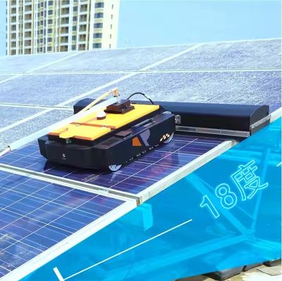 Anti-fall Logo Customized Machine For Solar Power Panel Cleaning Brush Robot Automatic