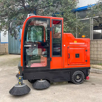 Electric All Closed Cab Floor Sweeper Driving Type Road Sweeper Street Cleaning Machine