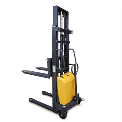 Semi-Electric Pallet 1T 3.5M Hydraulic Stacker With Battery Powered Semi-Electric Pallet Stacker