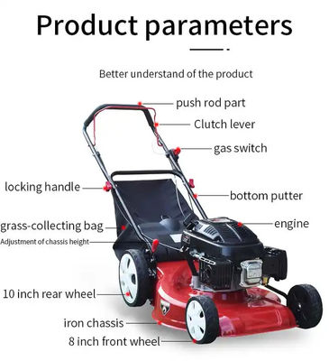 4000W Agricultural Farm Machinery 4 Wheel Hand Propelled Lawn Mower