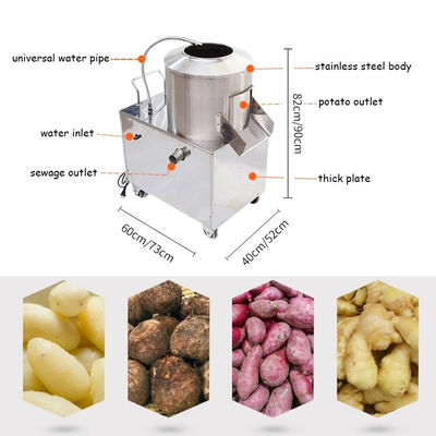 Commercial Electric Potato Peeler Machine Potato Peeling And Cleaning Machine
