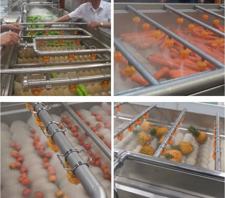 3000W Fruit Vegetable Washing Machine Fully Automatic Multi Functional
