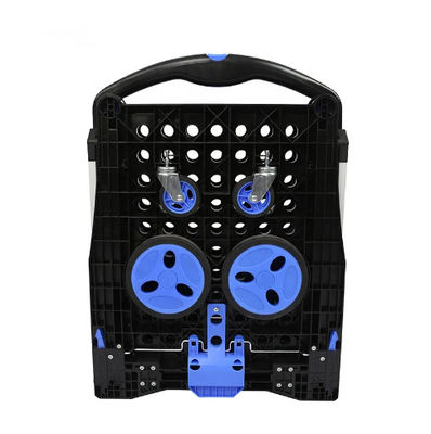 Trolley Double Folding Basket Trolley Easy Maneuvering