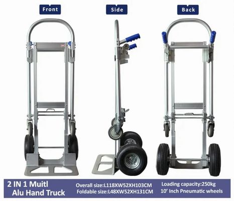 Big Wheel Trolleys Heavy Duty Truck Aluminum Hand Trolley