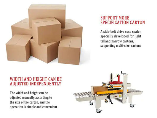 Bottom Tape Carton Sealing Tape Machine Customizable For Corrugated Box