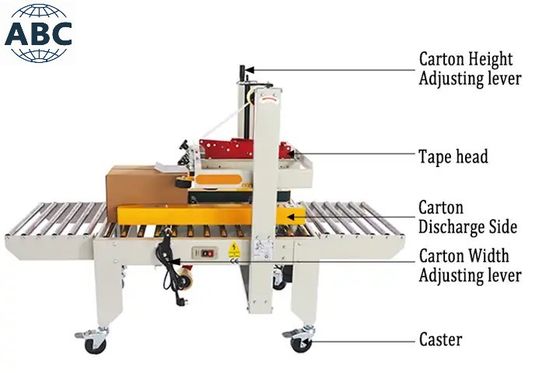Bottom Tape Carton Sealing Tape Machine Customizable For Corrugated Box