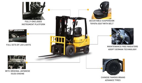 Japanese Engine Hydraulic Forklift Small Diesel Forklift