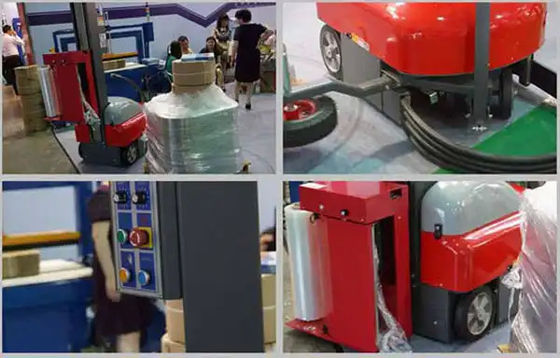 Self Propelled Robot Pallet Wrapper Machine Intelligent Automatic