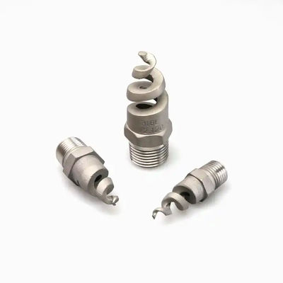 Cleaning Equipment Parts 1/4 3/4 Metal Dust Control Spiral Nozzle PTFE 316SS Brass Pigtail Spiral Nozzles