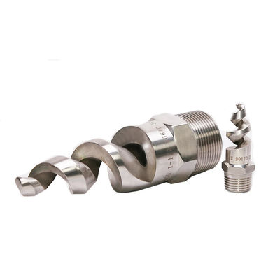 Cleaning Equipment Parts 1/4 3/4 Metal Dust Control Spiral Nozzle PTFE 316SS Brass Pigtail Spiral Nozzles