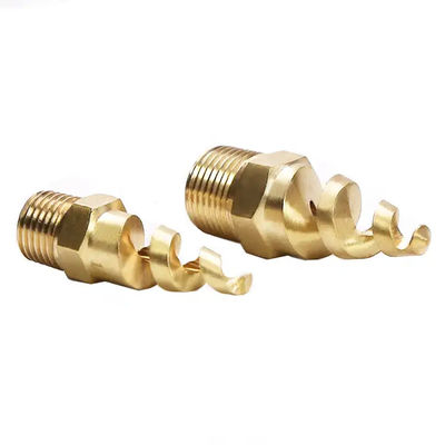 Cleaning Equipment Parts 1/4 3/4 Metal Dust Control Spiral Nozzle PTFE 316SS Brass Pigtail Spiral Nozzles