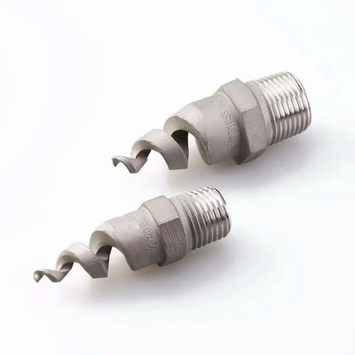Cleaning Equipment Parts 1/4 3/4 Metal Dust Control Spiral Nozzle PTFE 316SS Brass Pigtail Spiral Nozzles