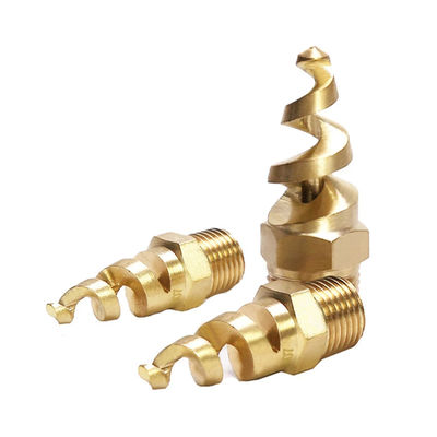 Cleaning Equipment Parts 1/4 3/4 Metal Dust Control Spiral Nozzle PTFE 316SS Brass Pigtail Spiral Nozzles