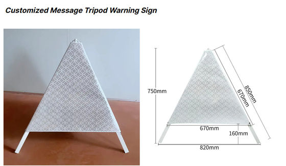 High Visibility Emergency Warning Sign Traffic Portable Folding ODM 700mm
