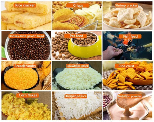 Customized Food Processing Machines 220kw Snack Food Extruder Machine