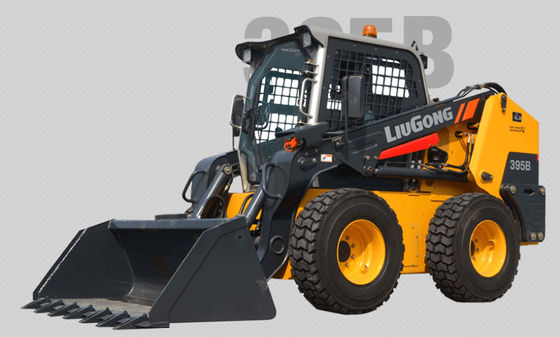 1.1 Ton Wheel Skid Steer Loader 395B With Hammer And High Flow Hydraulic System