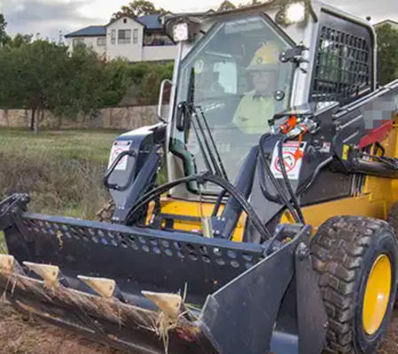 1.1 Ton Wheel Skid Steer Loader 395B With Hammer And High Flow Hydraulic System