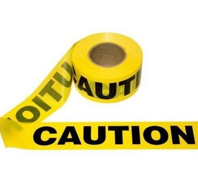 Roll Road Safety Products Yellow PE Warning Tape Thickness 0.05mm