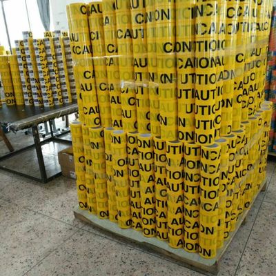 Roll Road Safety Products Yellow PE Warning Tape Thickness 0.05mm