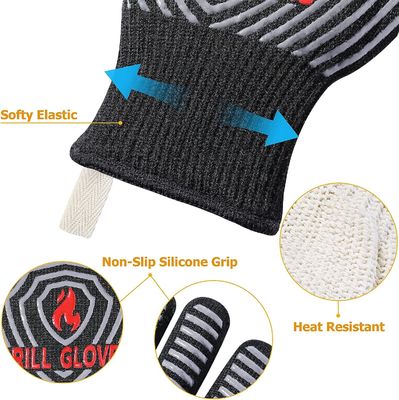 Cotton Road Safety Products Foldable Retractable Silicone Bbq Gloves