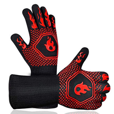 Cotton Road Safety Products Foldable Retractable Silicone Bbq Gloves