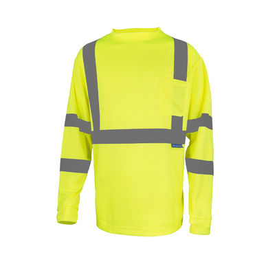 Fluorescent Orange Road Safety Products Safety Hi Vis Long Sleeve Shirts