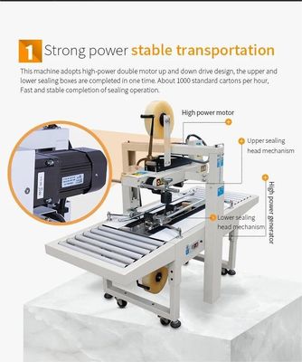 Electric Stable Automatic Carton Sealing Machine Adjustable 110V