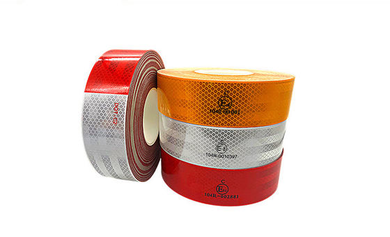 Hi Vis Adhesive Reflective Truck Tape White Yellow Red ECE 104 R ECE-104