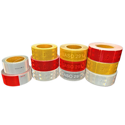 Hi Vis Adhesive Reflective Truck Tape White Yellow Red ECE 104 R ECE-104