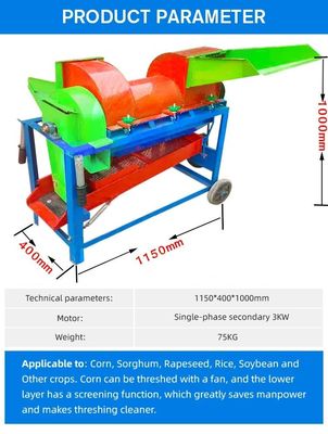 Multi Functional Agricultural Farm Machinery Diesel Agriculture Thresher Machine