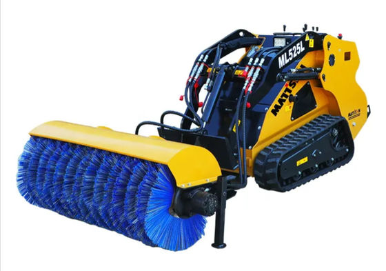Skid Steer Loader Rotary Broom Sweeper Crawler Practical Backward Sweeper