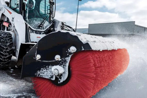 Industrial Cleaning Equipment Machines Electric Rotary Broom On Excavators Backhoes