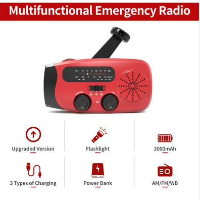 Portable Solar Weather Radio Emergency Earthquake Flashlight