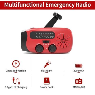 Portable Solar Weather Radio Emergency Earthquake Flashlight