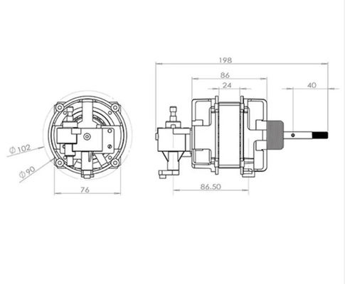 Ac 110V Industrial Electric Motors Electric Floor Fan Motor 1500RPM