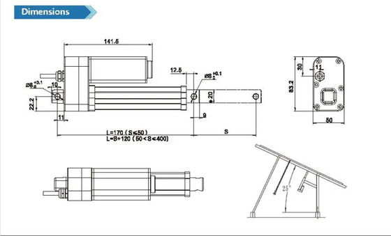 12V Waterproof Industrial Electric Motors OEM Brushed Dc Motor