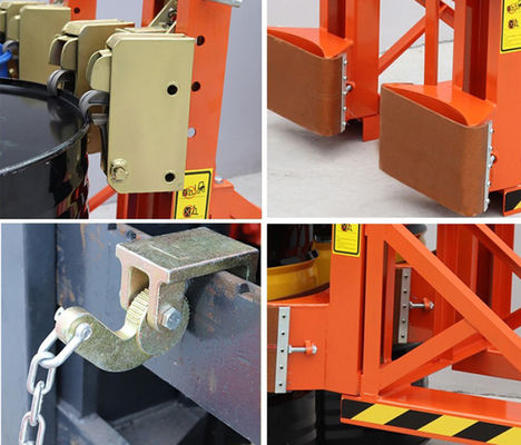 Forklift Attachment Oil Drum Clamp Heavy Duty Forklift Drum Grab OEM