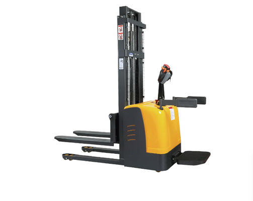 Warehouse Logistics Machines Full Electric Pallet Stacker OEM With Adjustable Fork