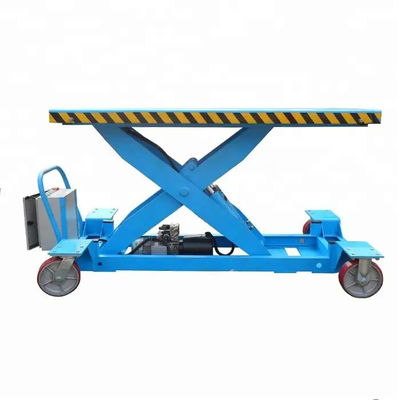 Outdoor Scissor Lift Table Power 3kw Hydraulic Lift Trolley Cargo Lift Platform
