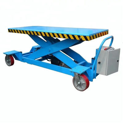 Outdoor Scissor Lift Table Power 3kw Hydraulic Lift Trolley Cargo Lift Platform