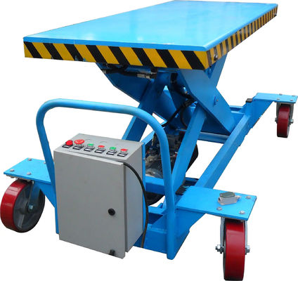 Outdoor Scissor Lift Table Power 3kw Hydraulic Lift Trolley Cargo Lift Platform