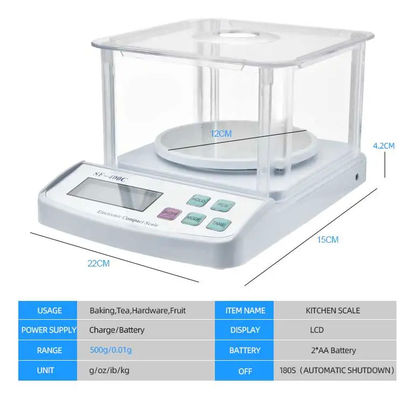 Battery Power Electronic Kitchen Scale Digital OEM With Backlight LCD Display