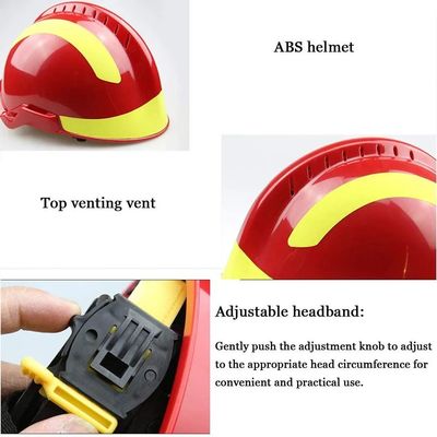 Light Weight Rescue Equipment Fire Helmet With Flashlight