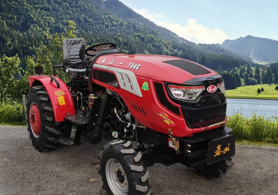 70HP 704 Four-Wheel Drive Wheeled Diesel Powered Tractor, National Second / Third Model Wheeled Tractor Plow