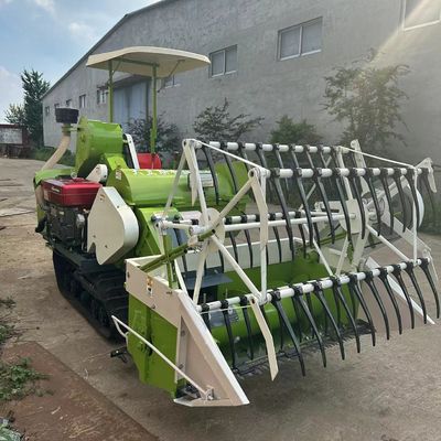 Riding Multifunctional Wheat And Rice crawler Harvester With Dual Header New Type Of Rice And Soybean Harvester