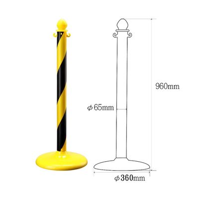 Multifunctional Plastic Screw Post After Yellow / Black Road Safety