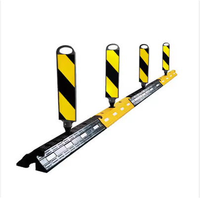 Traffic Safety Products Retractable Road Dividers With Warning Posts Barrier Level Crossing Signs